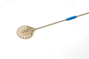 Gold pizza peel made of aluminum perforated - Image 1